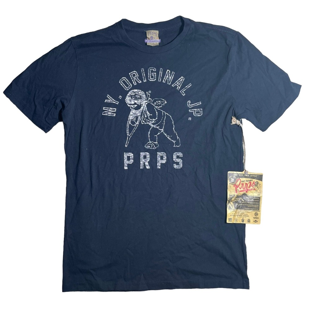 PRPS Classic Cherub NY JAPAN Original T-Shirt Black Authentic - MEN'S SIZE SMALL